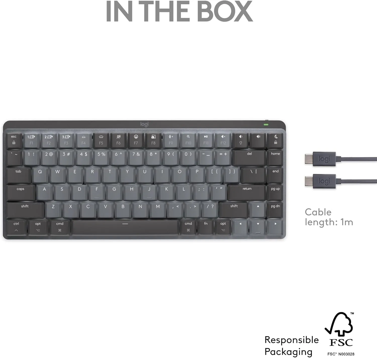 Logitech MX Mechanical Mini for Mac — Wireless Backlit Mechanical Keyboard