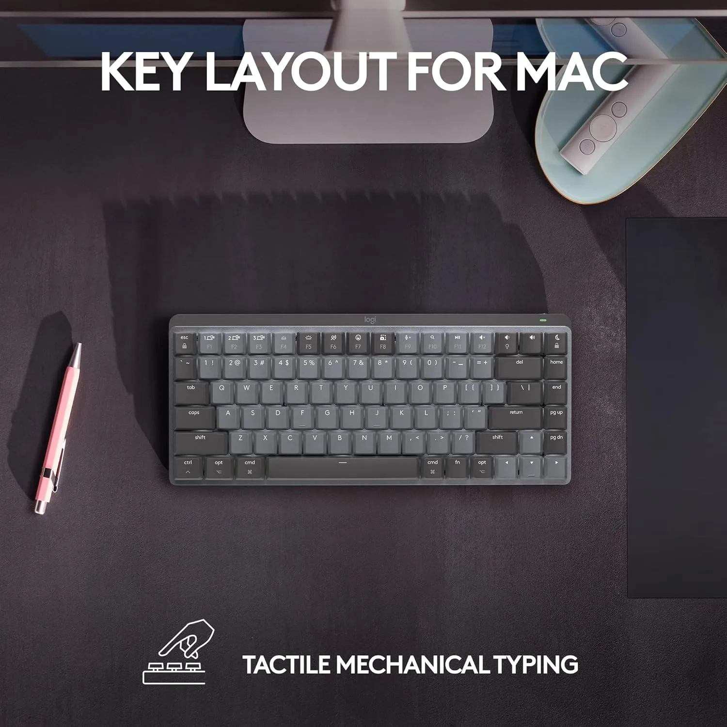 Logitech MX Mechanical Mini for Mac — Wireless Backlit Mechanical Keyboard
