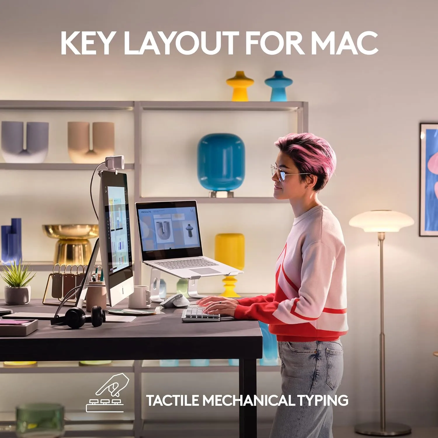 Logitech MX Mechanical Mini for Mac — Wireless Backlit Mechanical Keyboard