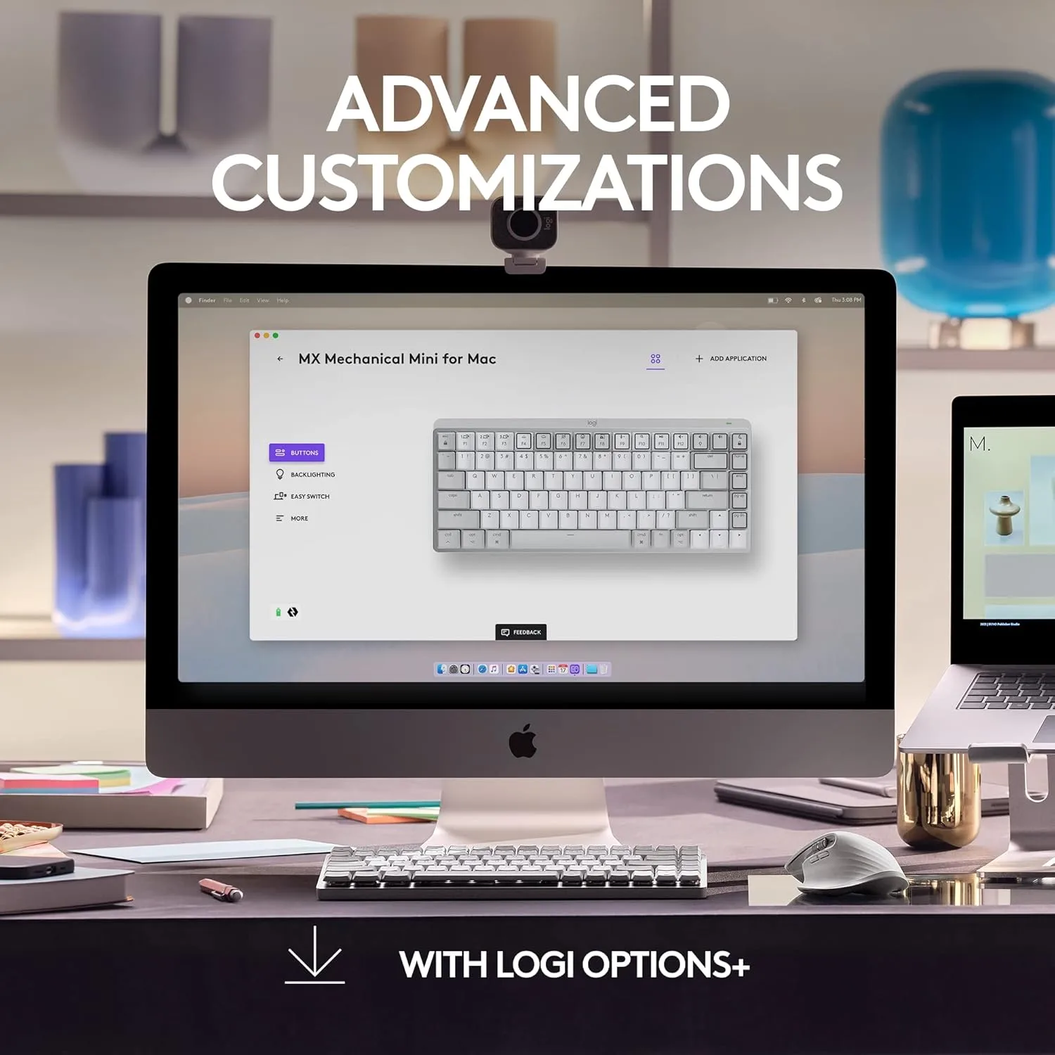 Logitech MX Mechanical Mini for Mac — Wireless Backlit Mechanical Keyboard