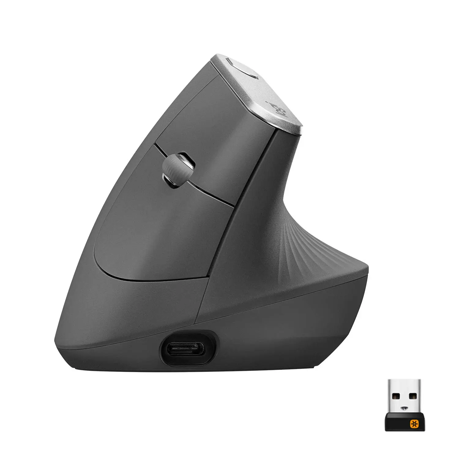 Logitech MX Vertical Wireless Mouse – Ergonomic, Rechargeable, Graphite