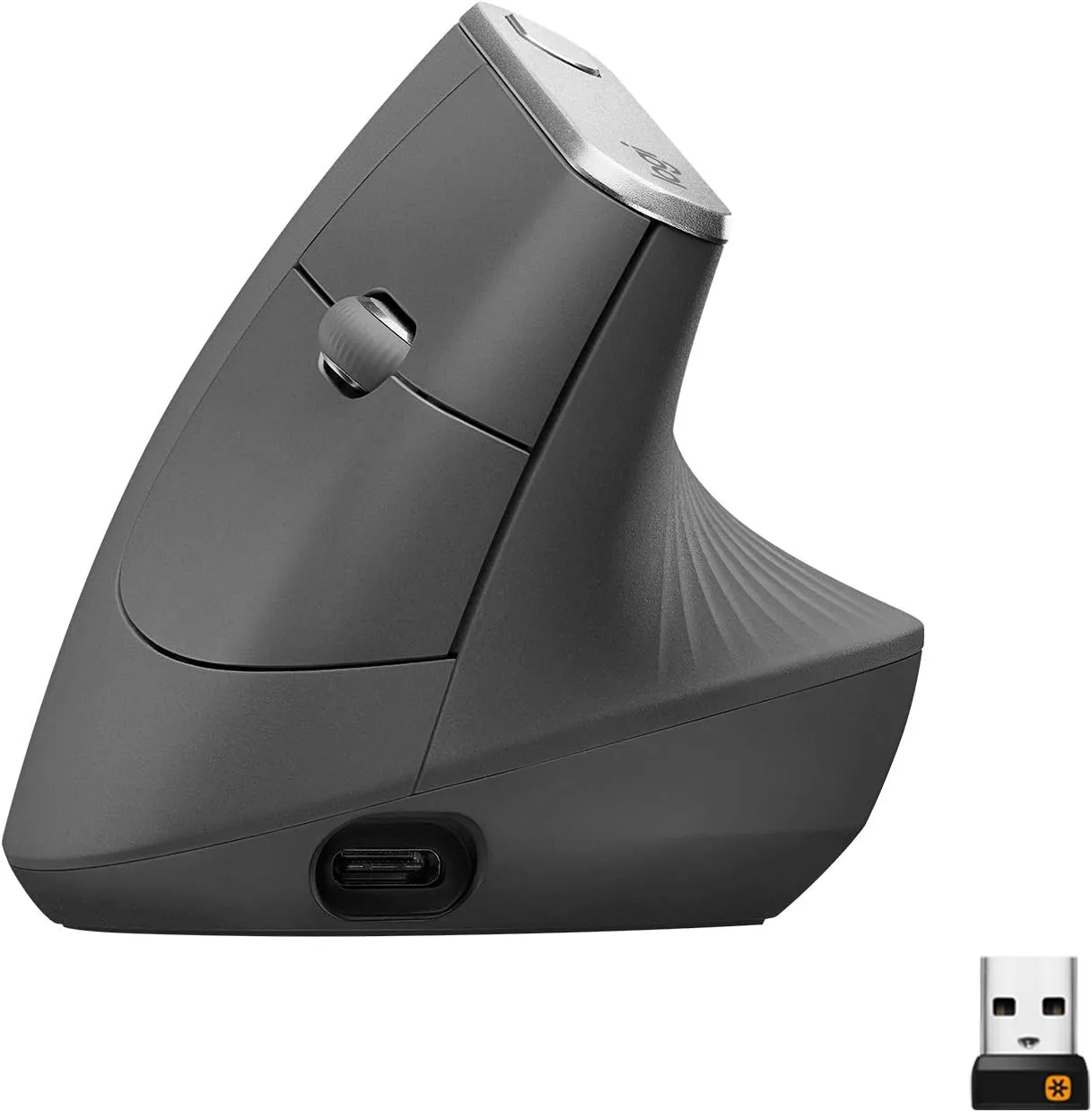 Logitech MX Vertical Wireless Mouse – Ergonomic, Rechargeable, Graphite