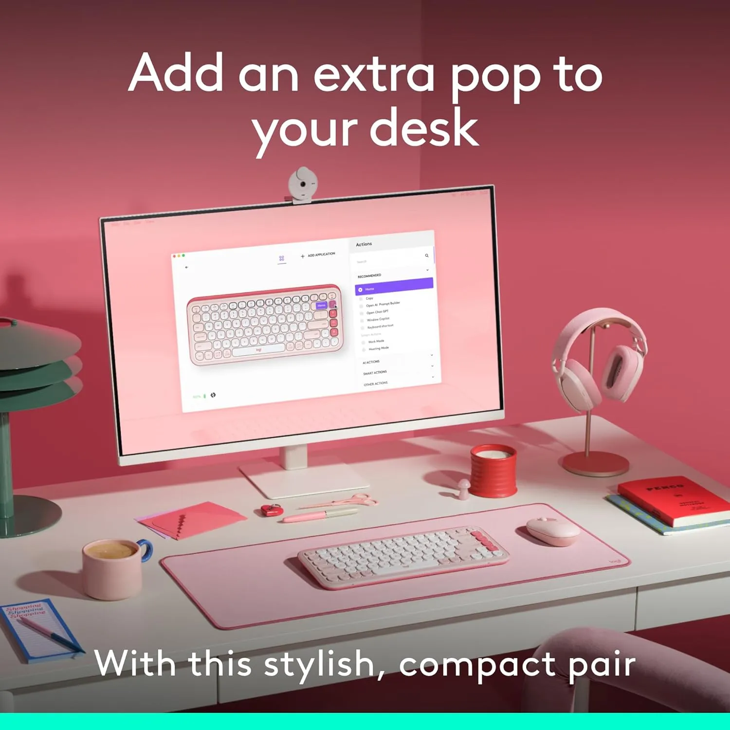 LOGITECH POP ICON Bluetooth Keyboard & Mouse
