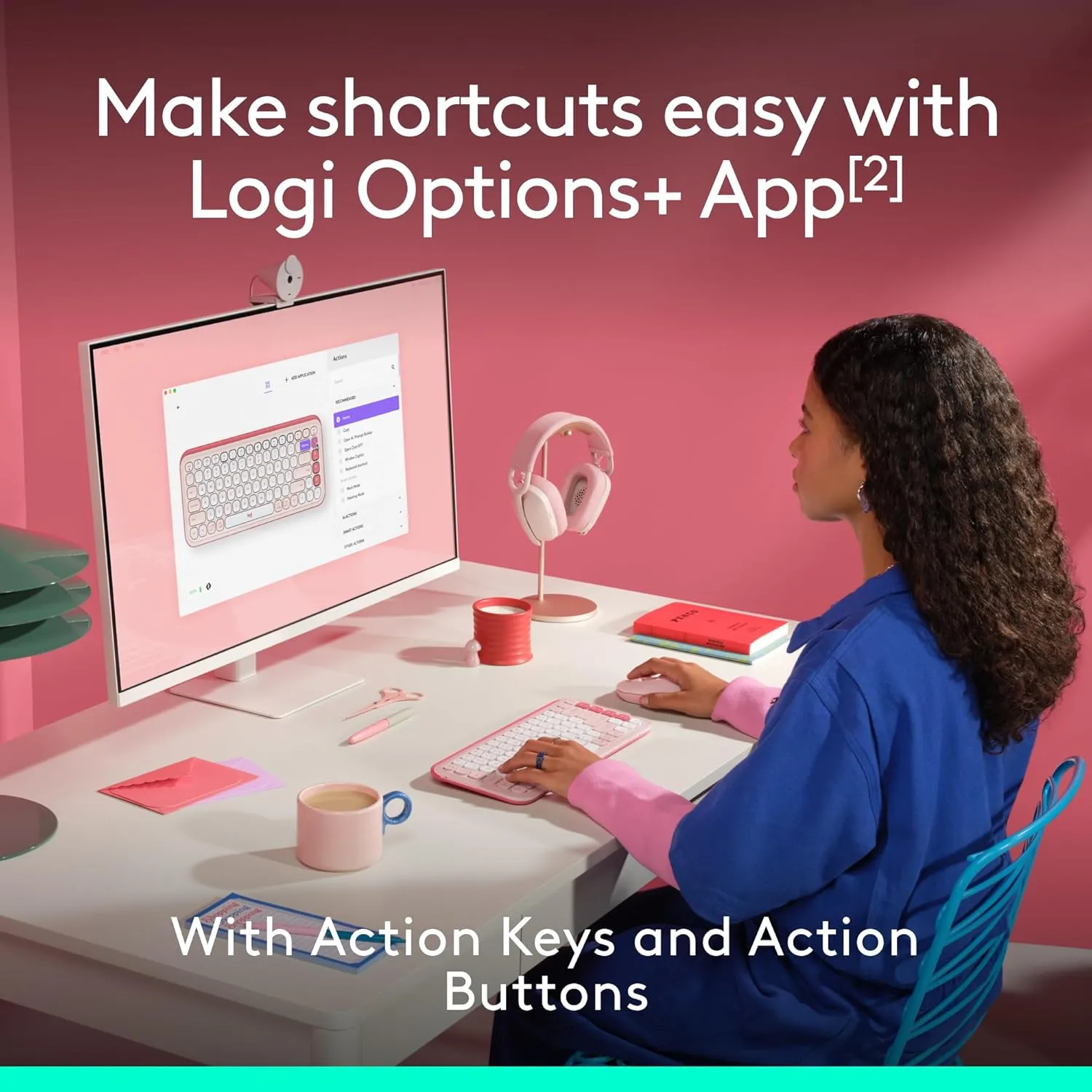 LOGITECH POP ICON Bluetooth Keyboard & Mouse