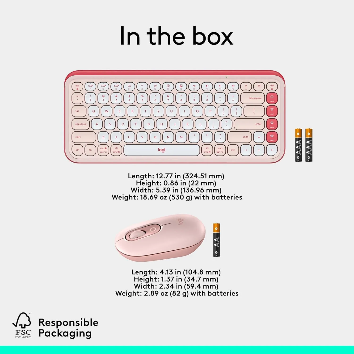 LOGITECH POP ICON Bluetooth Keyboard & Mouse