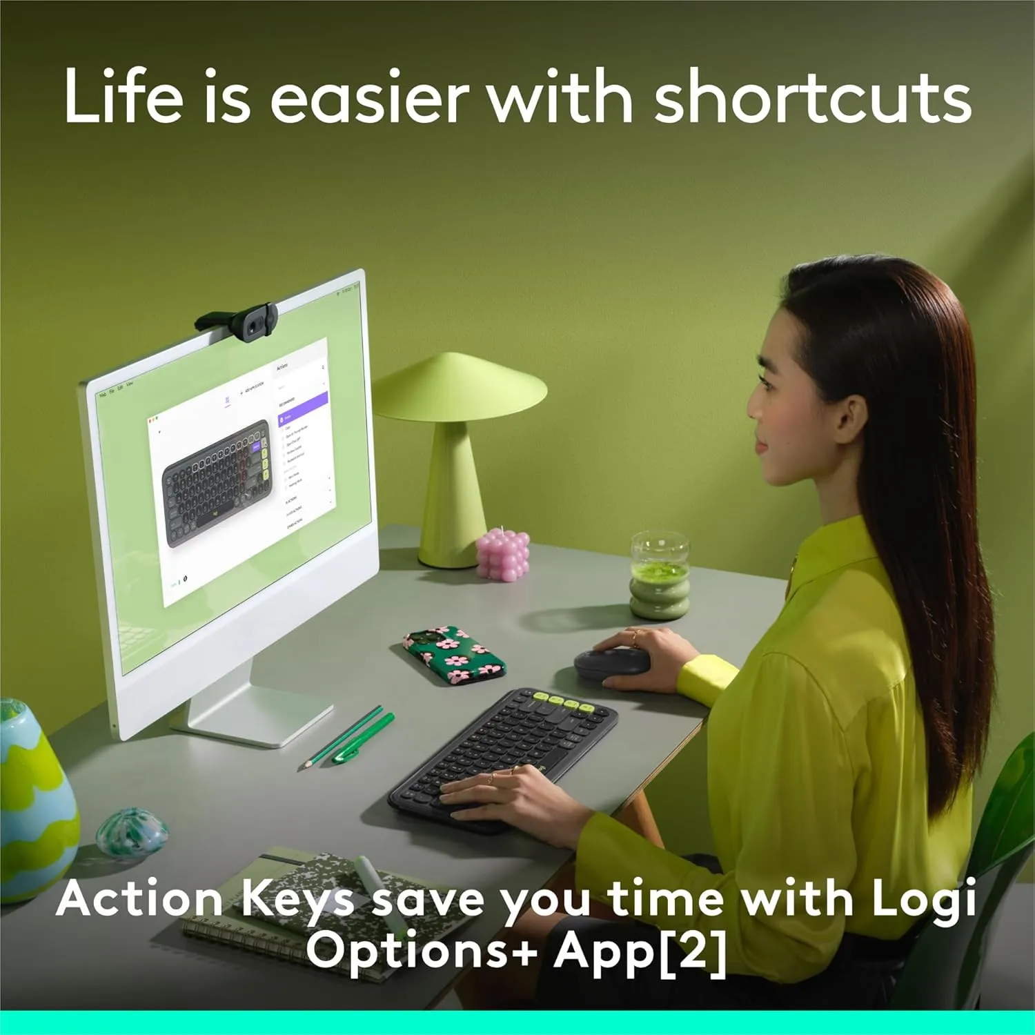 LOGITECH POP ICON Bluetooth Keyboard & Mouse