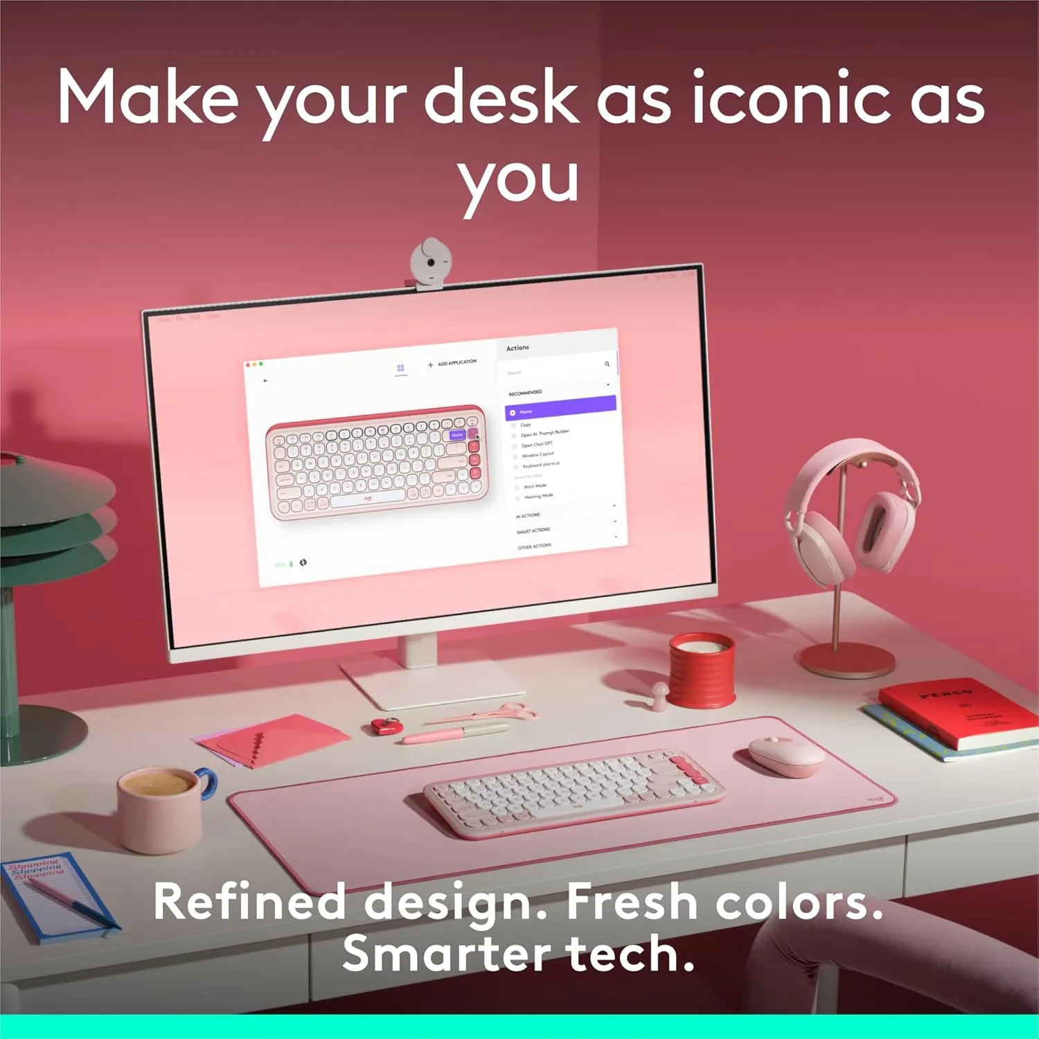 LOGITECH POP ICON Bluetooth Keyboard & Mouse