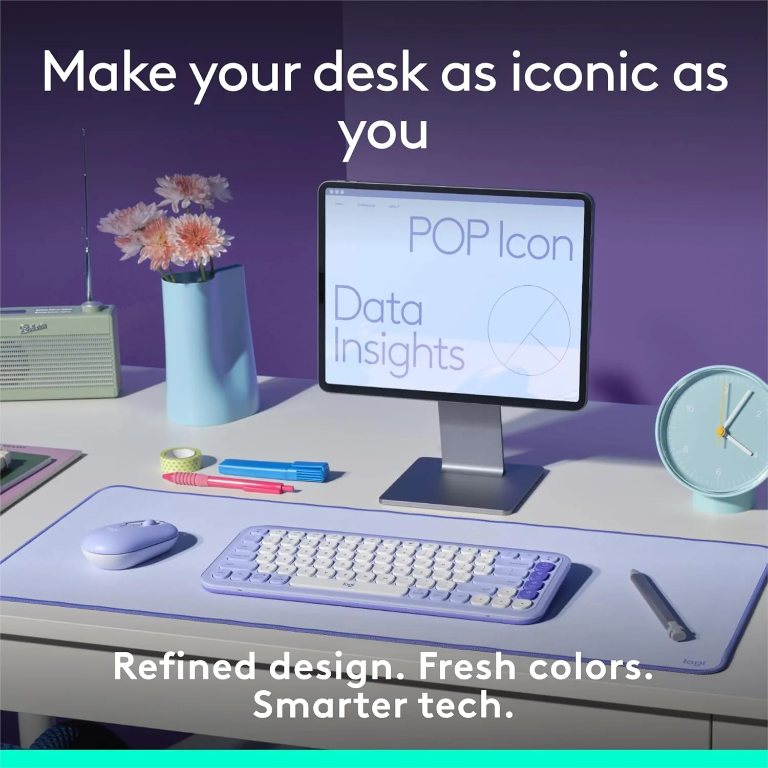 LOGITECH POP ICON Bluetooth Keyboard & Mouse