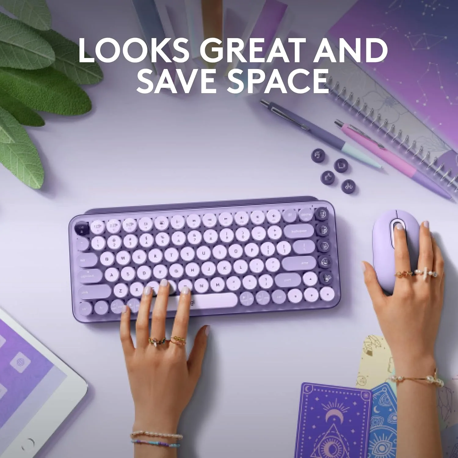 LOGITECH POP Keys Wireless Mechanical Keyboard with Customizable Emoji Keys