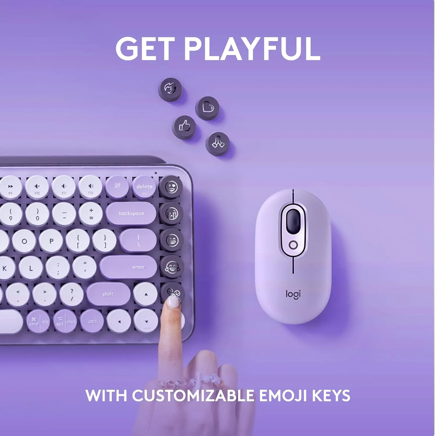 LOGITECH POP Keys Wireless Mechanical Keyboard with Customizable Emoji Keys