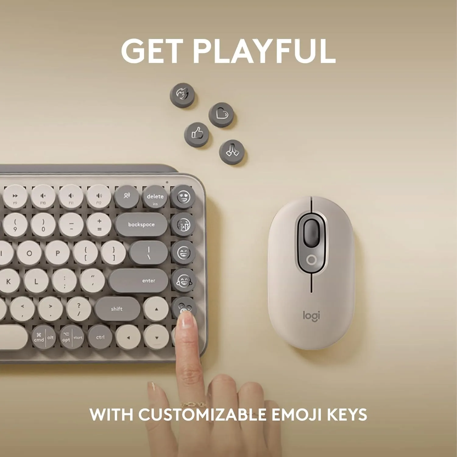 LOGITECH POP Keys Wireless Mechanical Keyboard with Customizable Emoji Keys