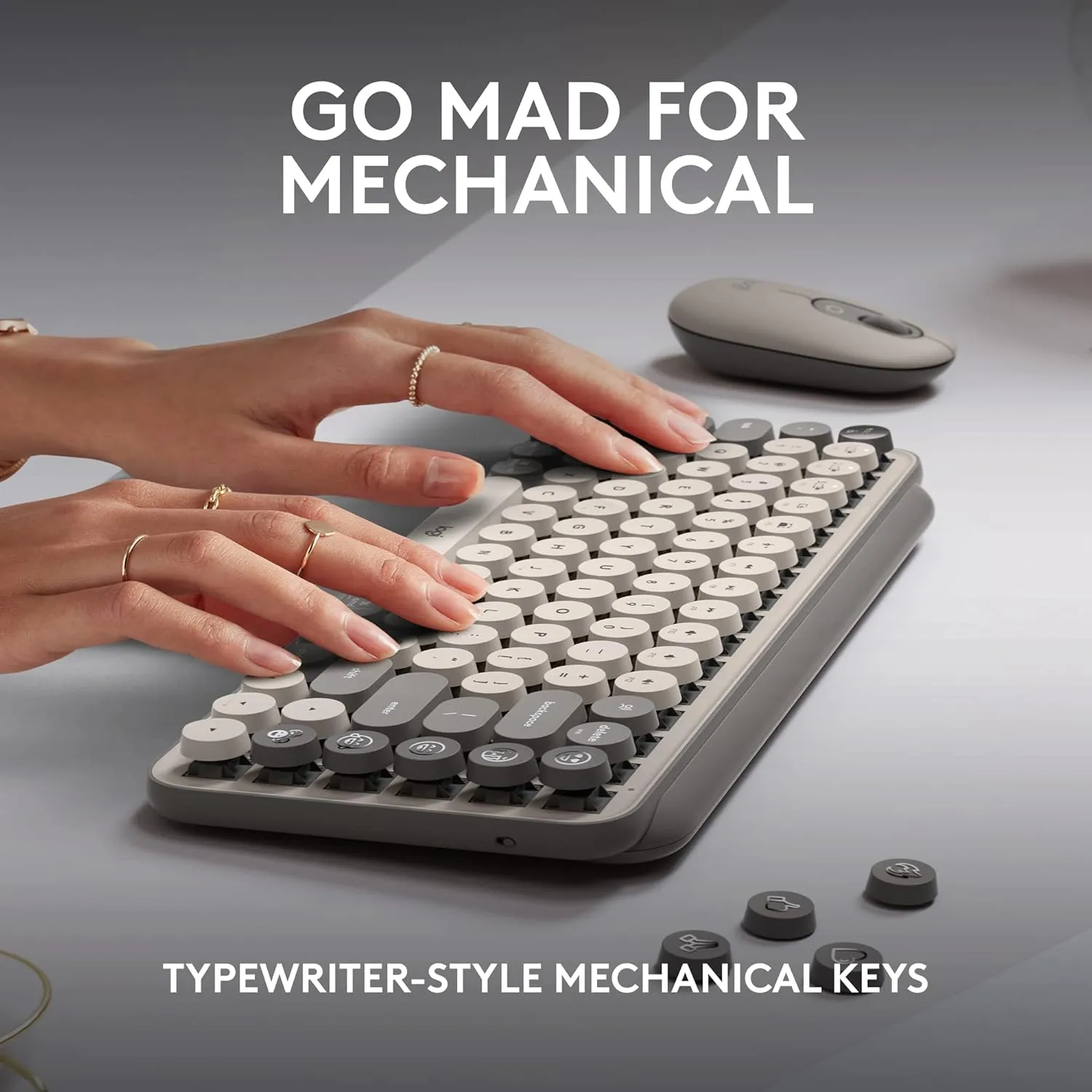 LOGITECH POP Keys Wireless Mechanical Keyboard with Customizable Emoji Keys