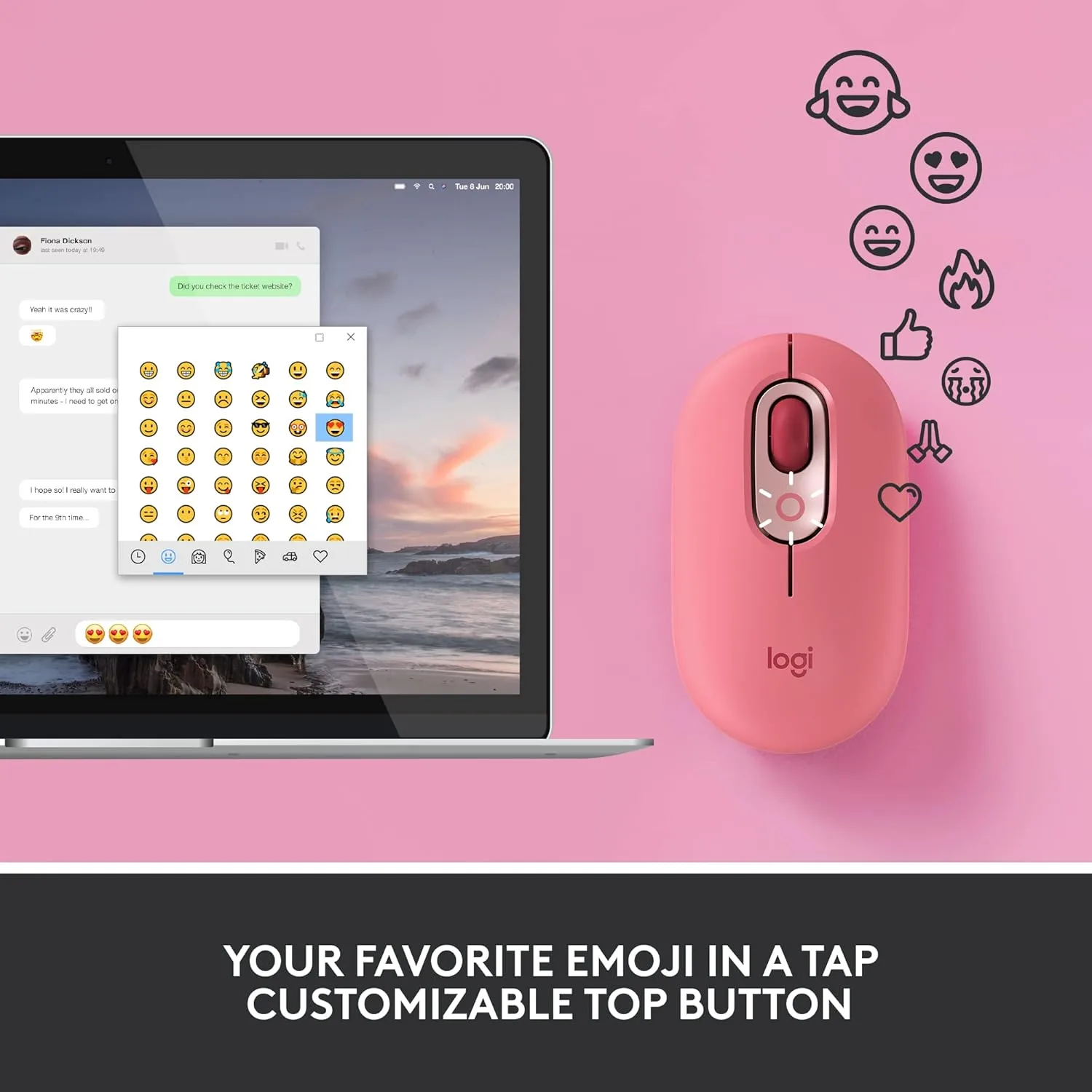 Logitech POP Mouse Wireless Bluetooth SilentTouch