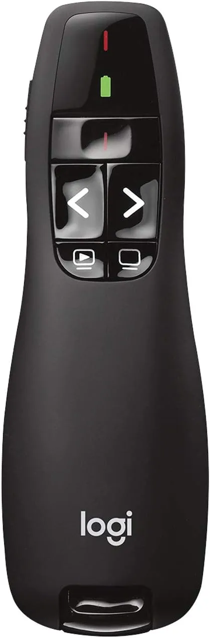 Logitech Wireless Presenter R400, PowerPoint Clicker with Laser Pointer
