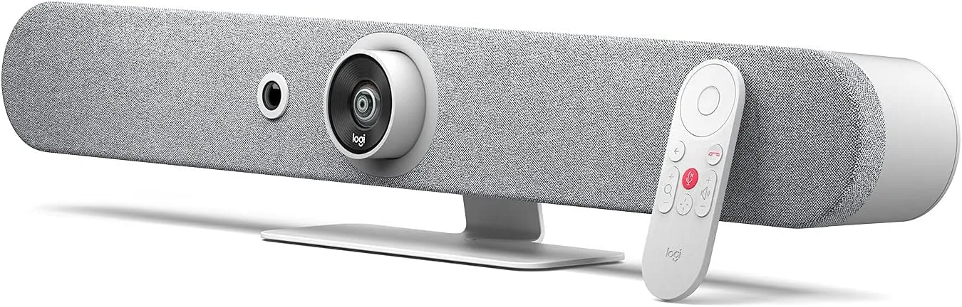 Logitech Rally Bar Mini All-In-One Video Bar, White, 4K, 120° FOV