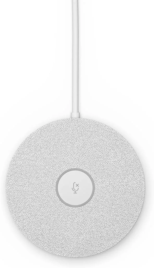 Logitech Rally Mic Pod for Rally, Rally Bar, and Rally Bar Mini, White - 9.60 ft - 90 Hz to 16 kHz -27 dB