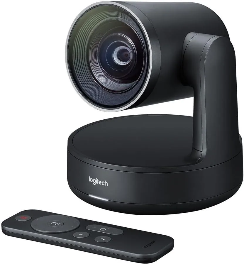 Logitech Rally Plus Video Conference System with White Mic Pods