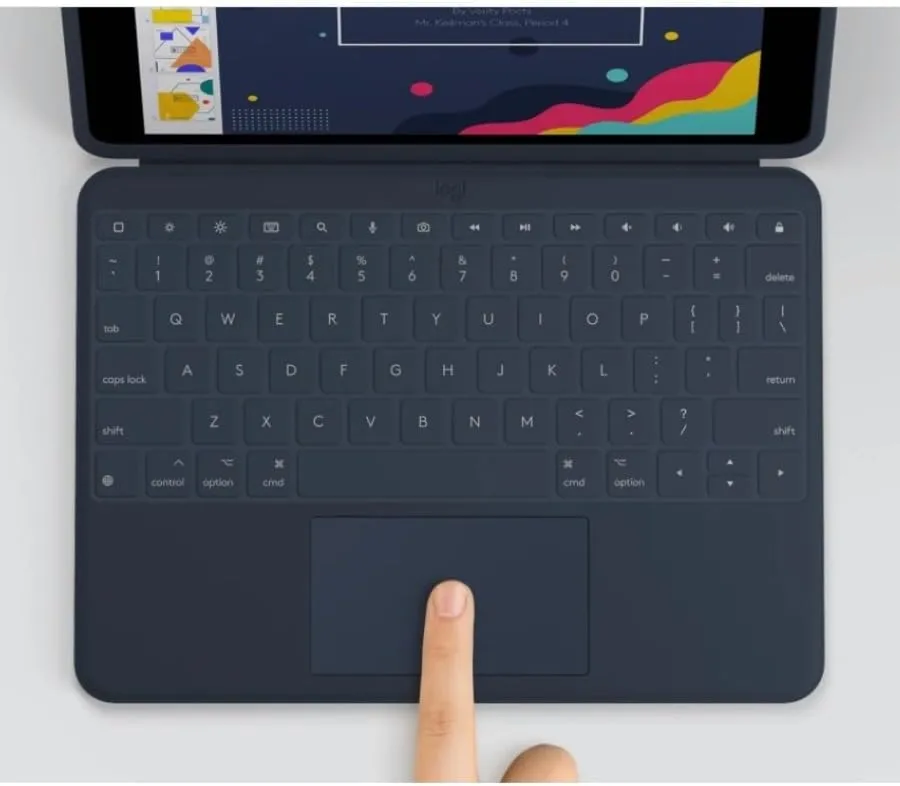 Logitech Rugged Combo 3 Rugged Keyboard/Cover Case Apple iPad (8th Generation), iPad (7th Generation) Tablet - Blue