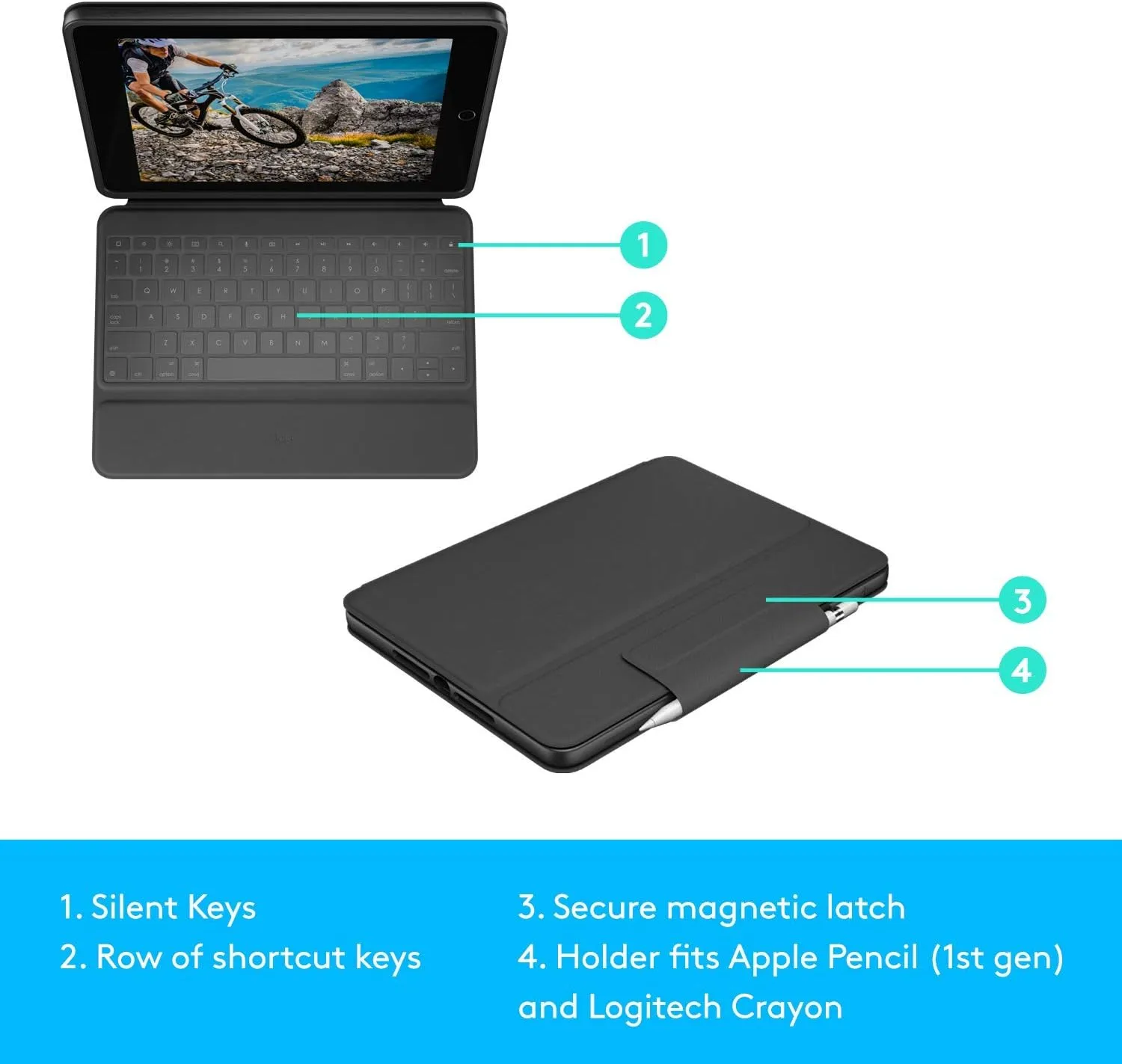 Logitech Folio Keyboard Case for iPad (7th/8th/9th Gen)