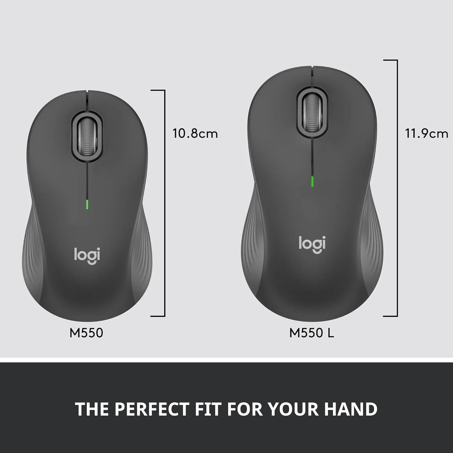 Logitech Signature M550 Wireless Mouse - Graphite, Bluetooth, 4000 dpi