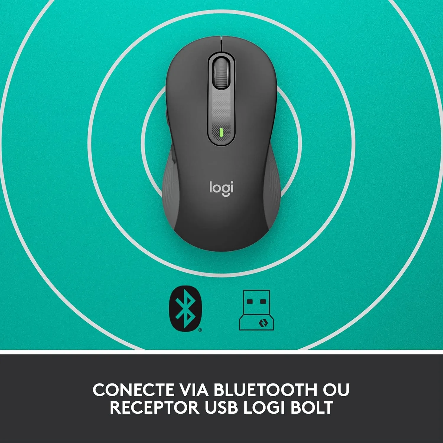Logitech Signature M650 Wireless Mouse - Small to Medium Hands, 2-Year Battery (Graphite)
