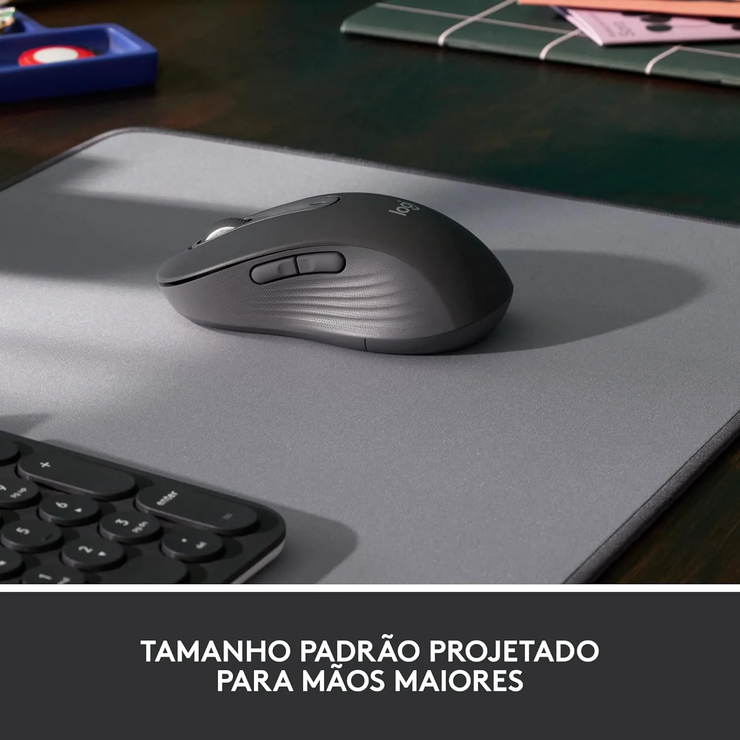 Logitech Signature M650 L Full Size Wireless Mouse, Graphite