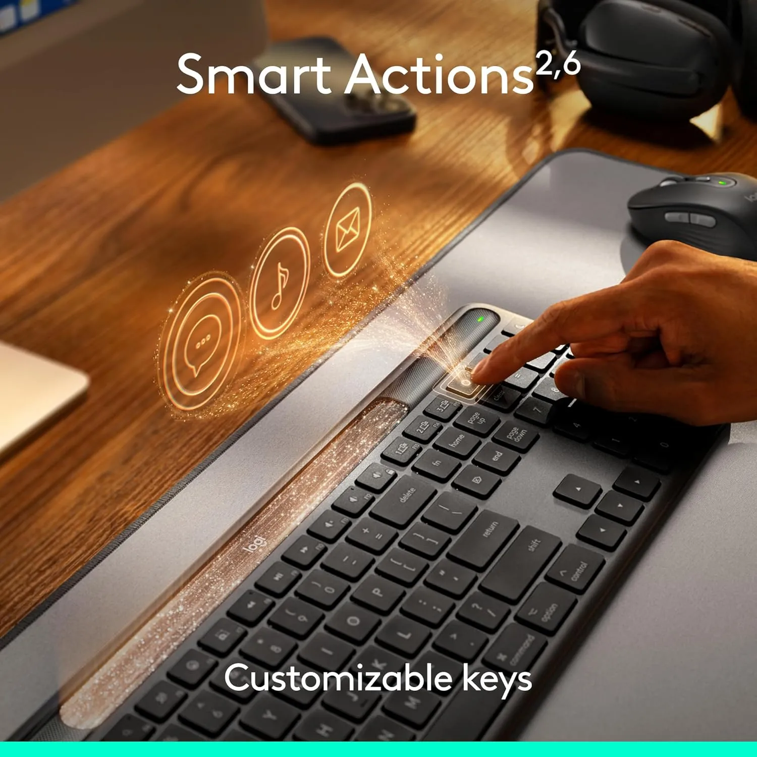 Logitech Signature Slim Solar+ Wireless Keyboard K980 for Mac - Graphite