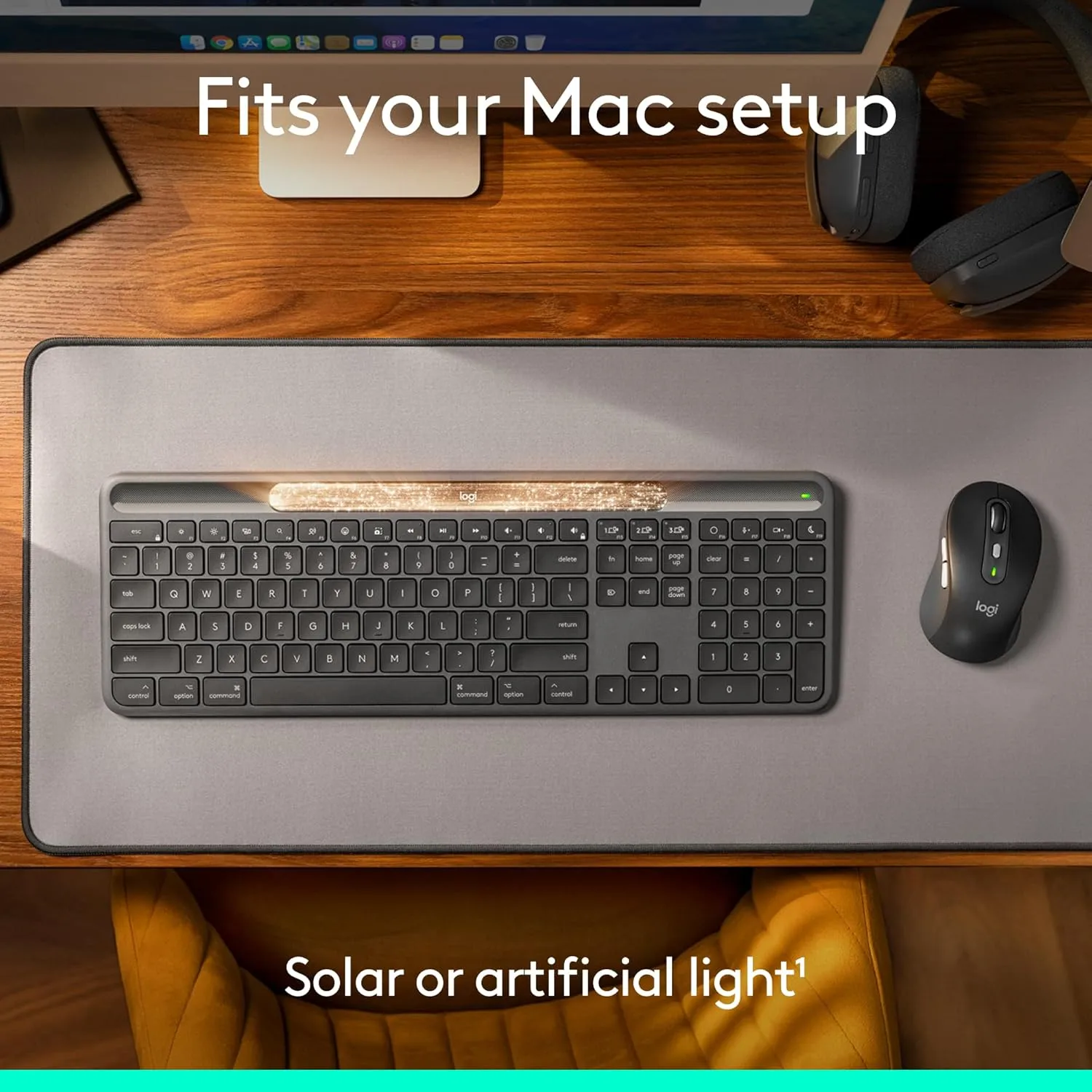 Logitech Signature Slim Solar+ Wireless Keyboard K980 for Mac - Graphite