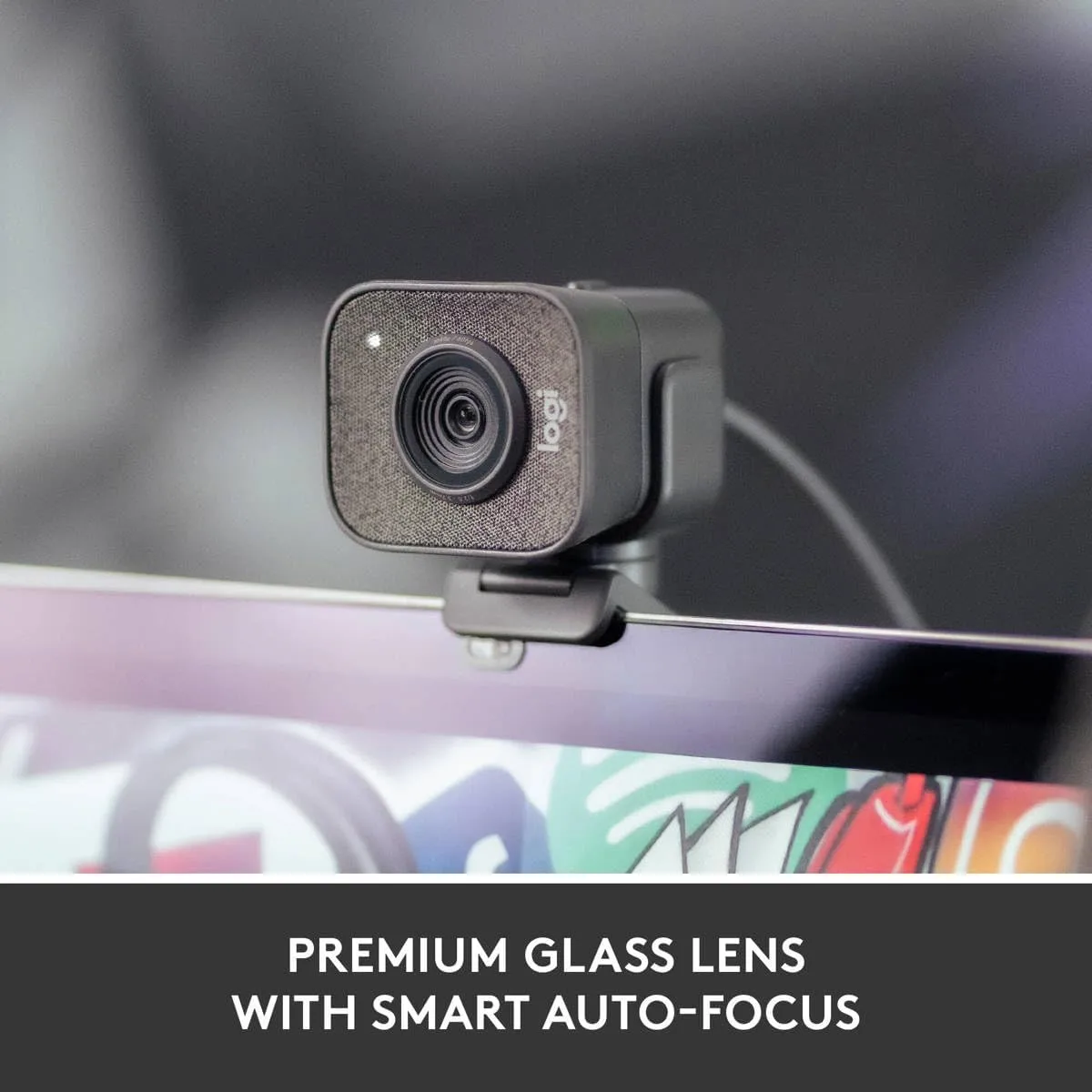Logitech StreamCam Plus Webcam with Tripod Mount (Graphite), 1080p