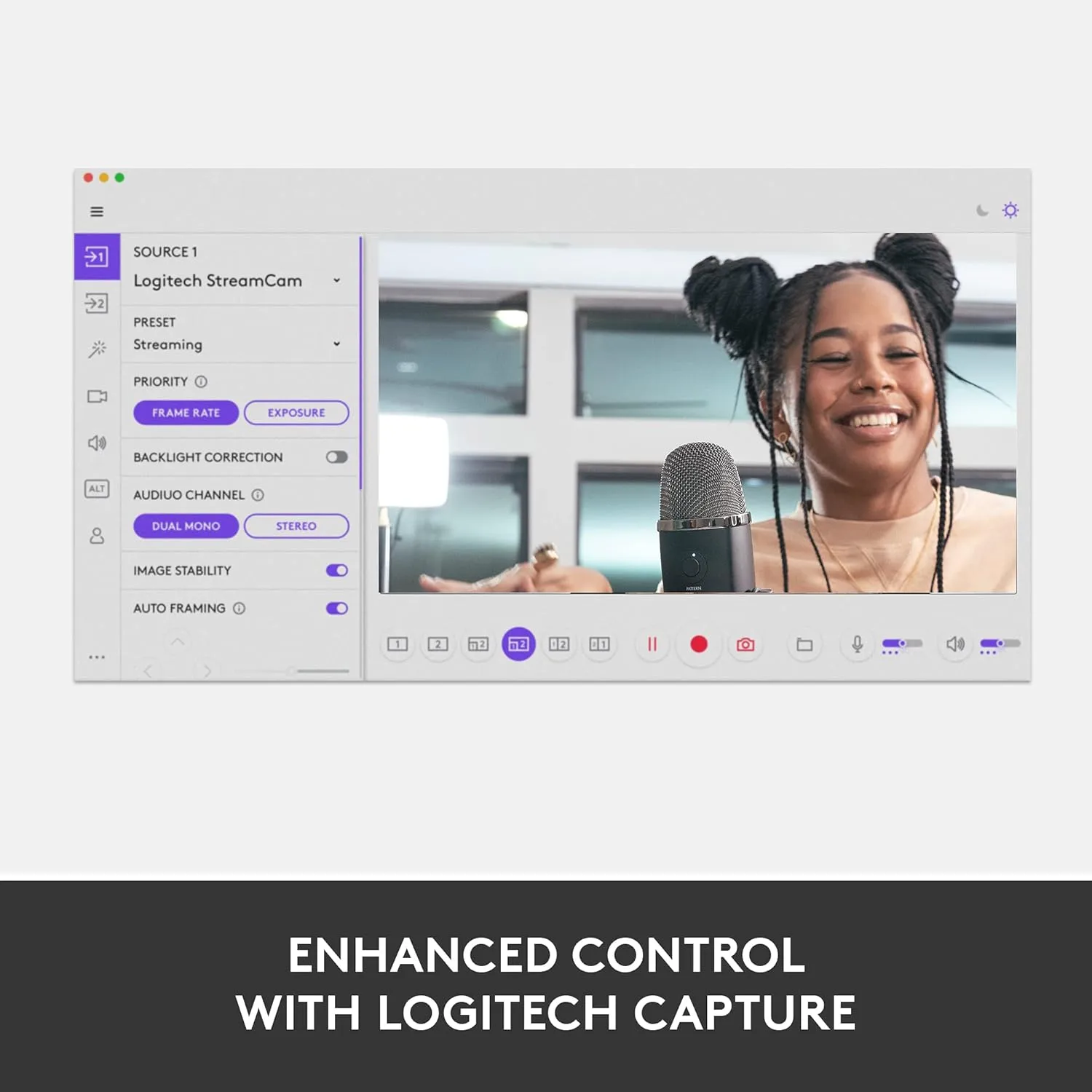 Logitech StreamCam Premium Webcam, Full HD 1080p 60fps — Off-White