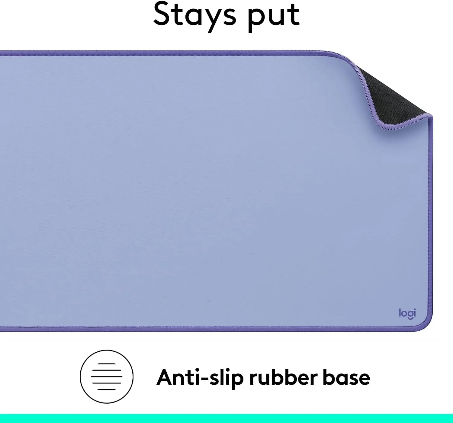 Logitech Desk Mat - Studio Series, Multifunctional Large Desk Pad, Extended Mouse Mat, Office Desk Protector, Lilac
