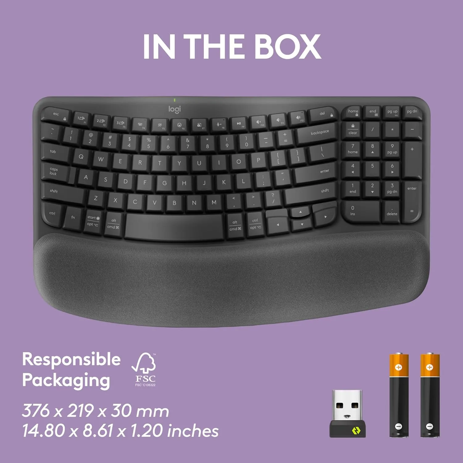 LOGITECH Wave Keys Wireless Ergonomic Keyboard