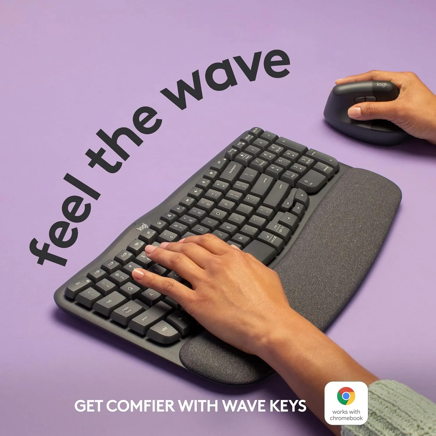 LOGITECH Wave Keys Wireless Ergonomic Keyboard