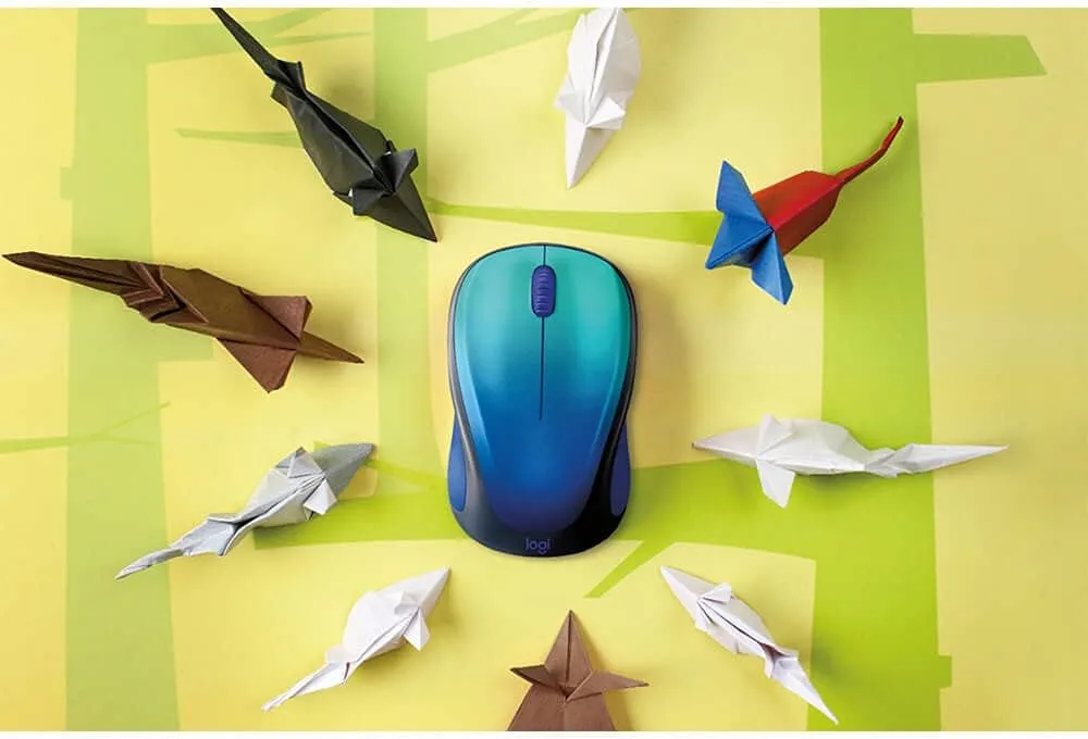Logitech Design Collection Limited Edition Wireless Mouse - Aurora Blue