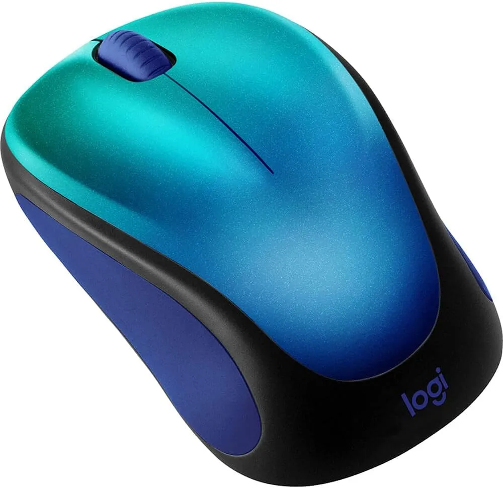 Logitech Design Collection Limited Edition Wireless Mouse - Aurora Blue