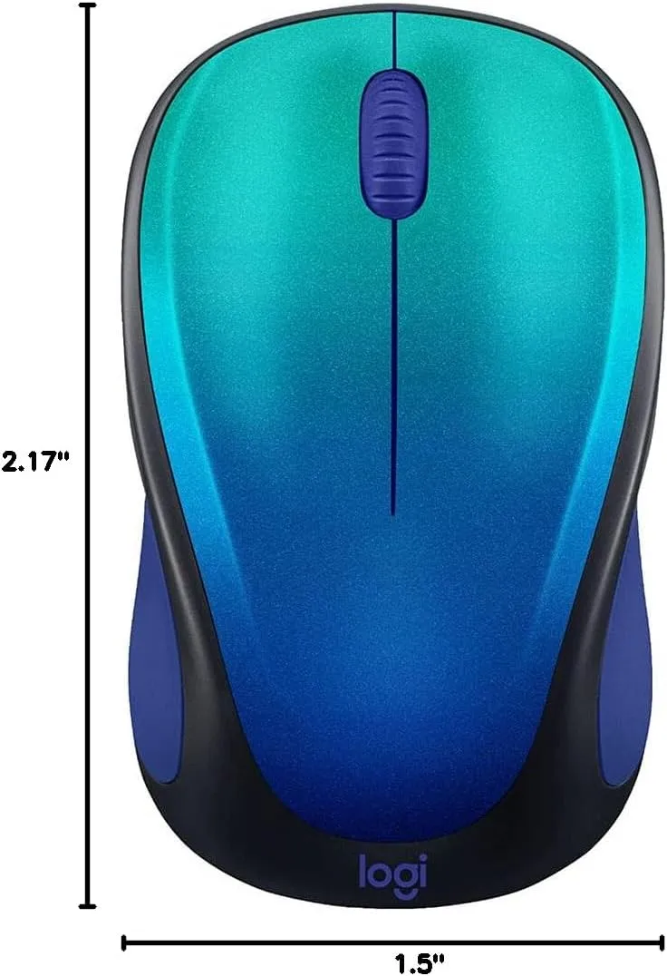 Logitech Design Collection Limited Edition Wireless Mouse - Aurora Blue