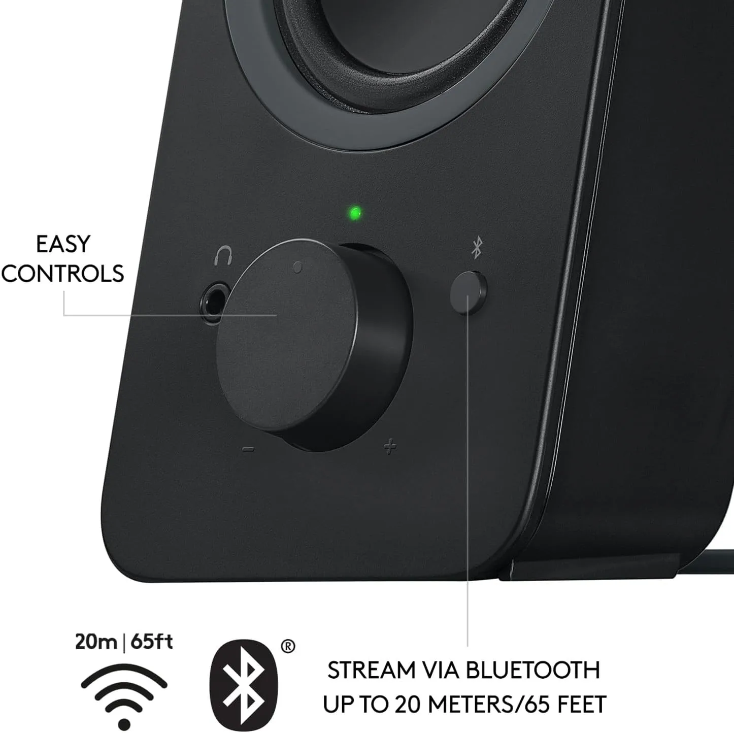 Logitech Z207 2.0 Stereo Computer Speakers with Bluetooth
