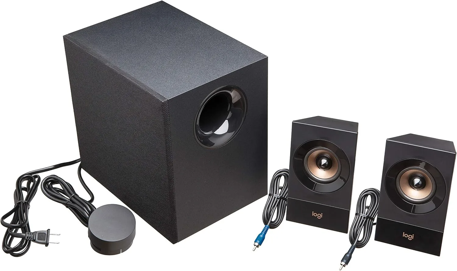 Logitech Z533 2.1 Multimedia Speaker System with Subwoofer, Powerful Sound, Booming Bass, 3.5mm Audio and RCA Inputs, Black
