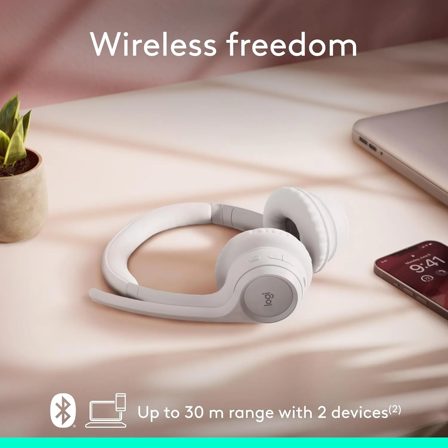Logitech Zone 300 Wireless Bluetooth Headset with Noise-Canceling Microphone