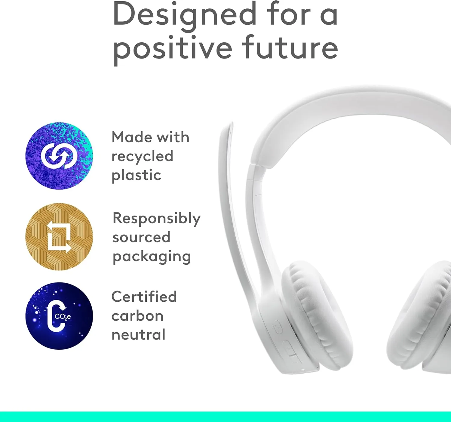 Logitech Zone 300 Wireless Bluetooth Headset with Noise-Canceling Microphone