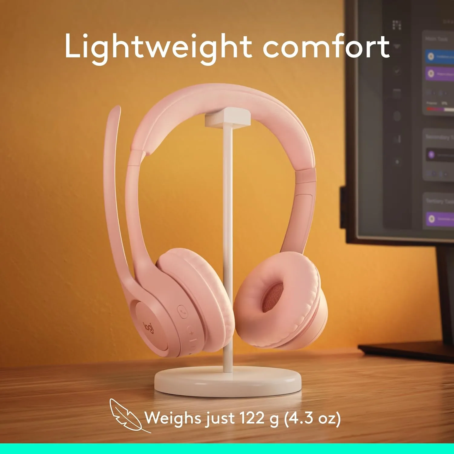 Logitech Zone 300 Wireless Bluetooth Headset with Noise-Canceling Microphone