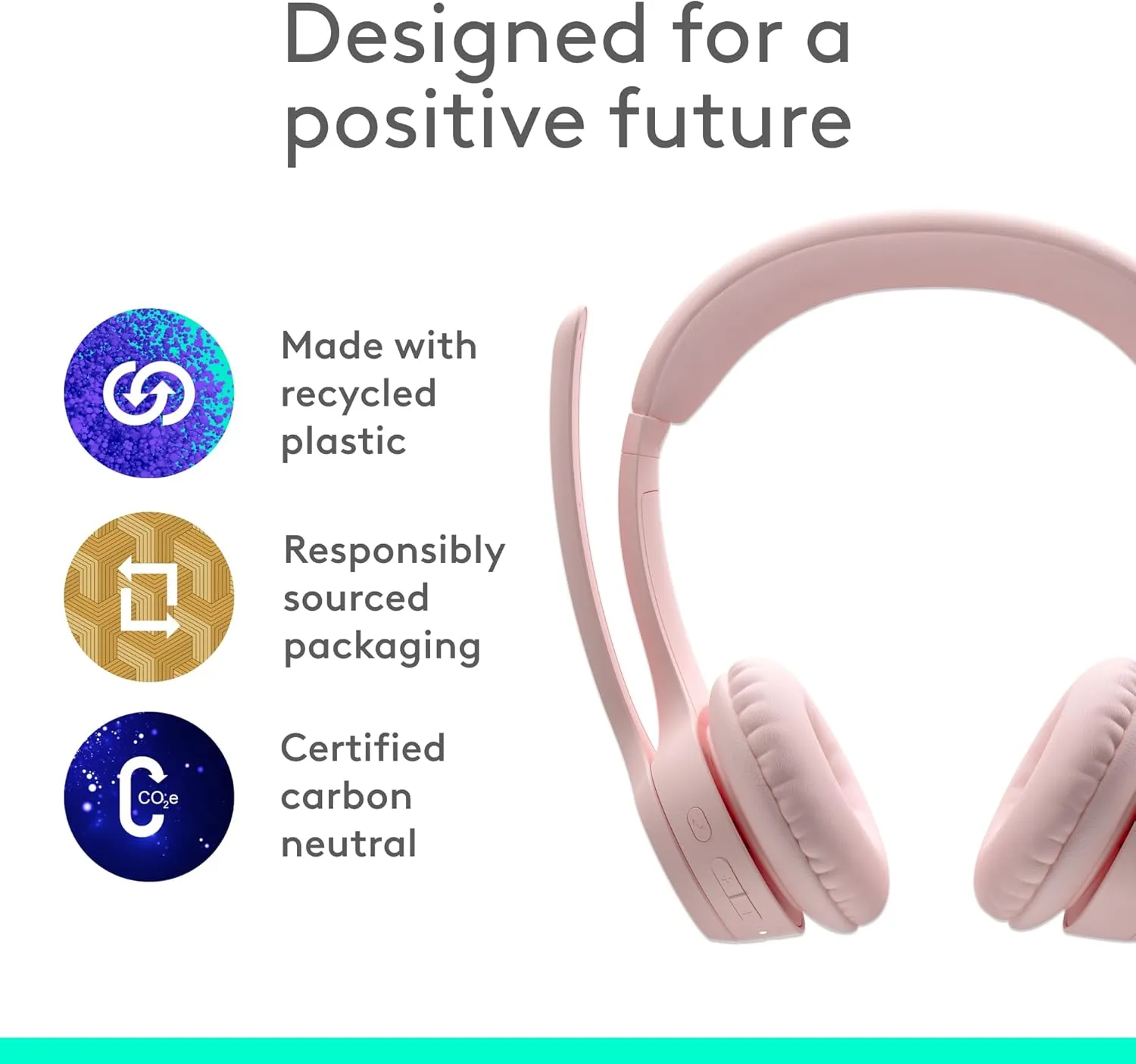 Logitech Zone 300 Wireless Bluetooth Headset with Noise-Canceling Microphone
