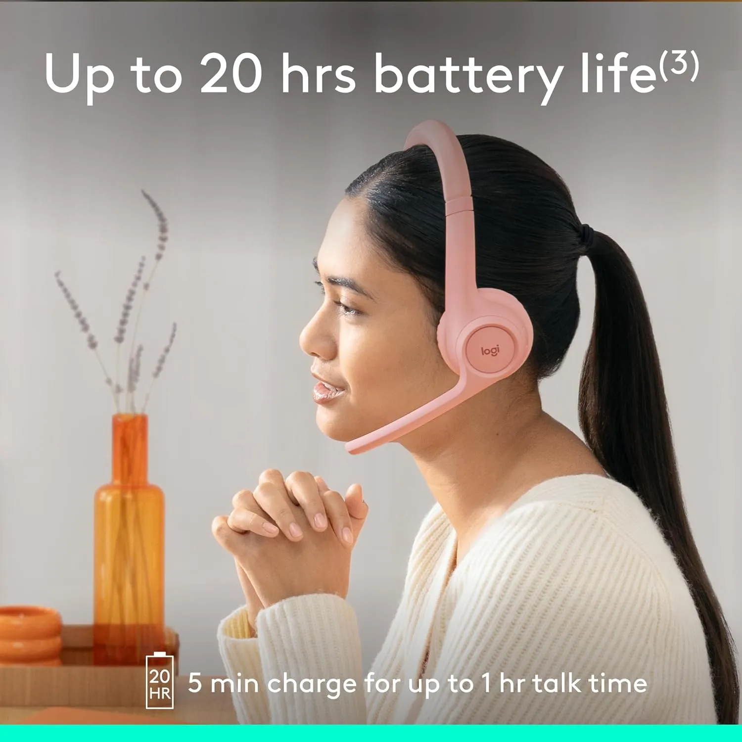 Logitech Zone 300 Wireless Bluetooth Headset with Noise-Canceling Microphone