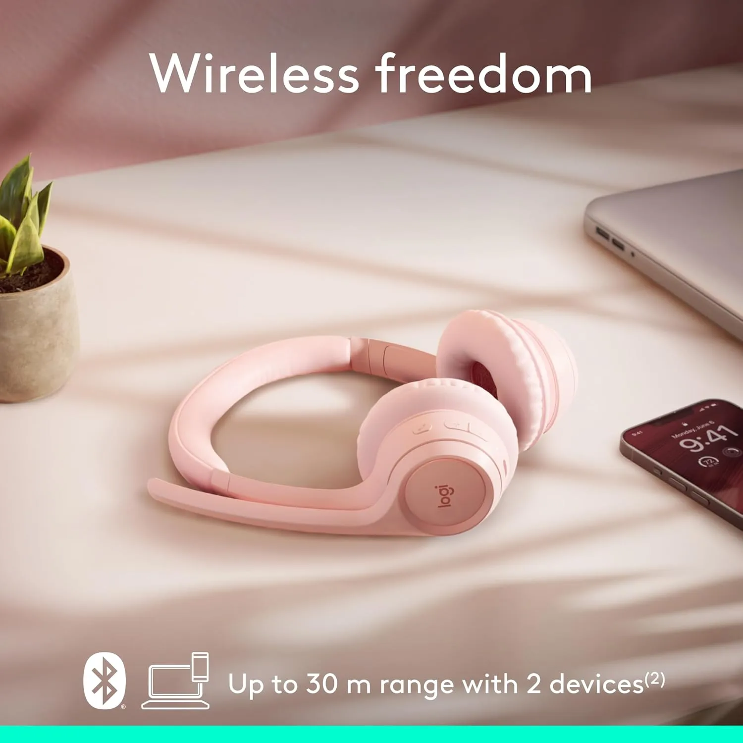 Logitech Zone 300 Wireless Bluetooth Headset with Noise-Canceling Microphone