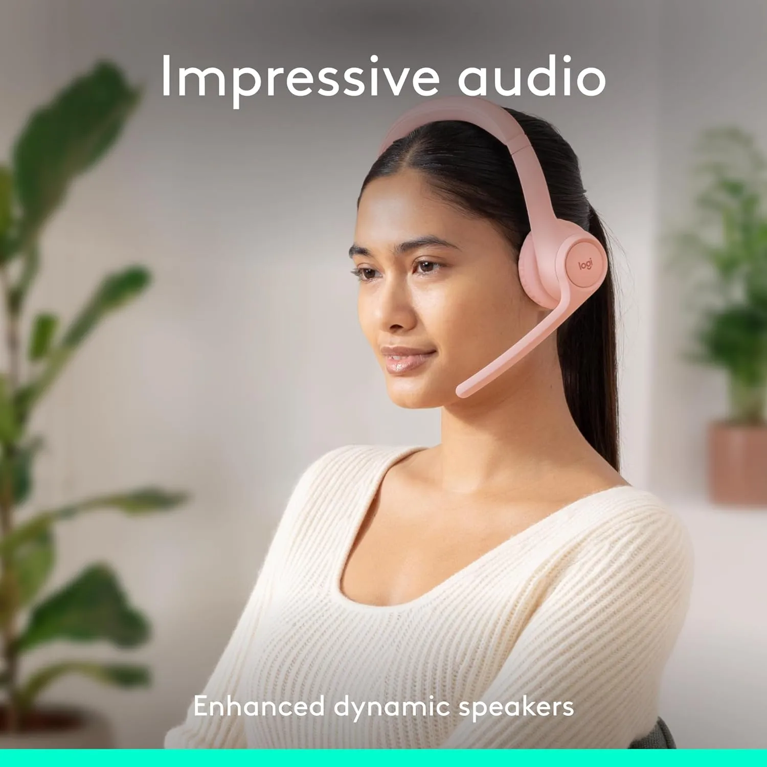 Logitech Zone 300 Wireless Bluetooth Headset with Noise-Canceling Microphone