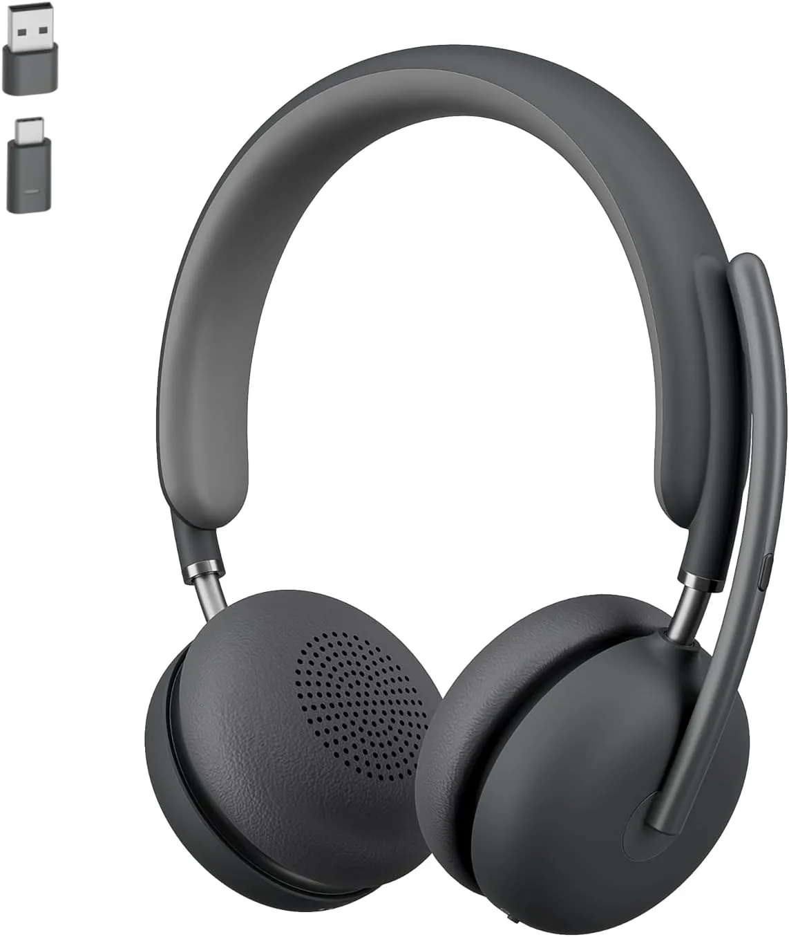 Logitech Zone 950 Premium Noise Canceling Headset with Hybrid ANC, Bluetooth, USB-C - Graphite