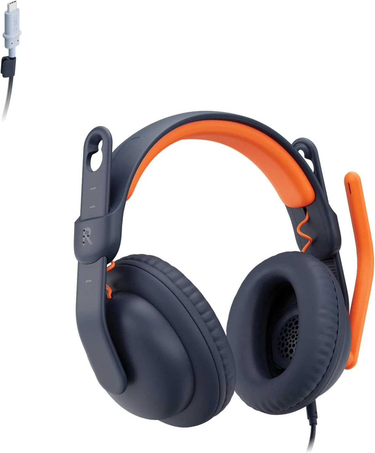 Logitech Zone Learn Wired Headset, USB-C & 3.5mm, Over-Ear for Learners