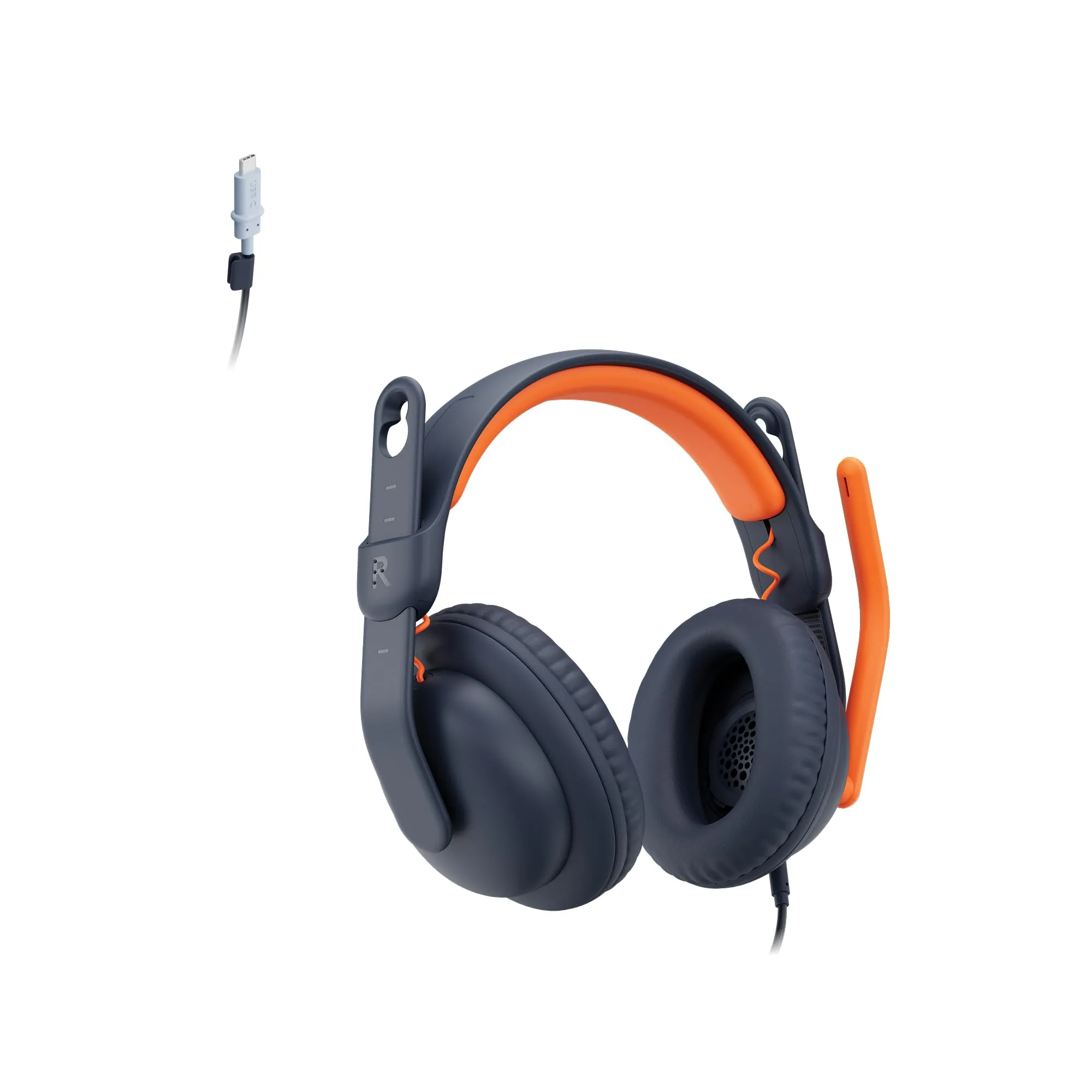Logitech Zone Learn Wired Headset, USB-C & 3.5mm, Over-Ear for Learners