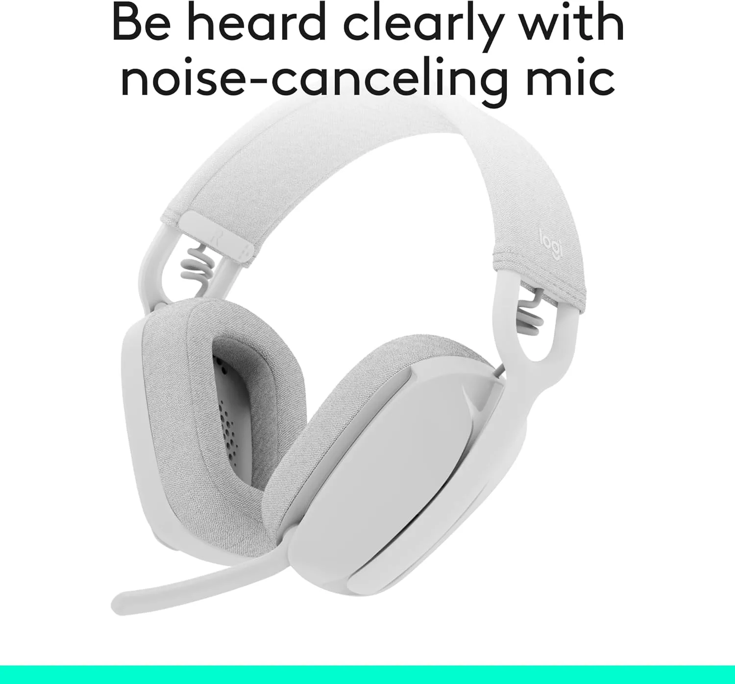 LOGITECH Zone Vibe 100 Wireless Over-Ear Headphones with Noise-Canceling Microphone