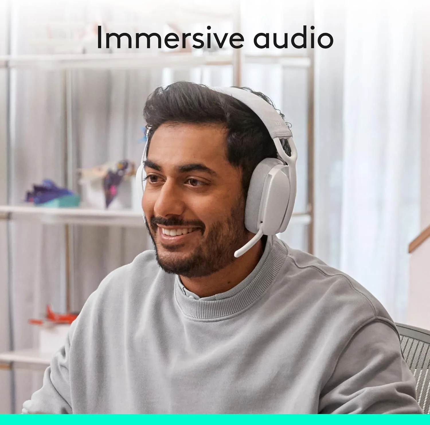 LOGITECH Zone Vibe 100 Wireless Over-Ear Headphones with Noise-Canceling Microphone